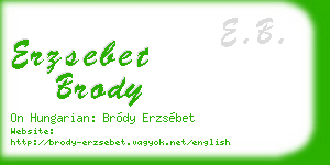 erzsebet brody business card