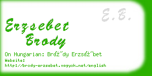 erzsebet brody business card